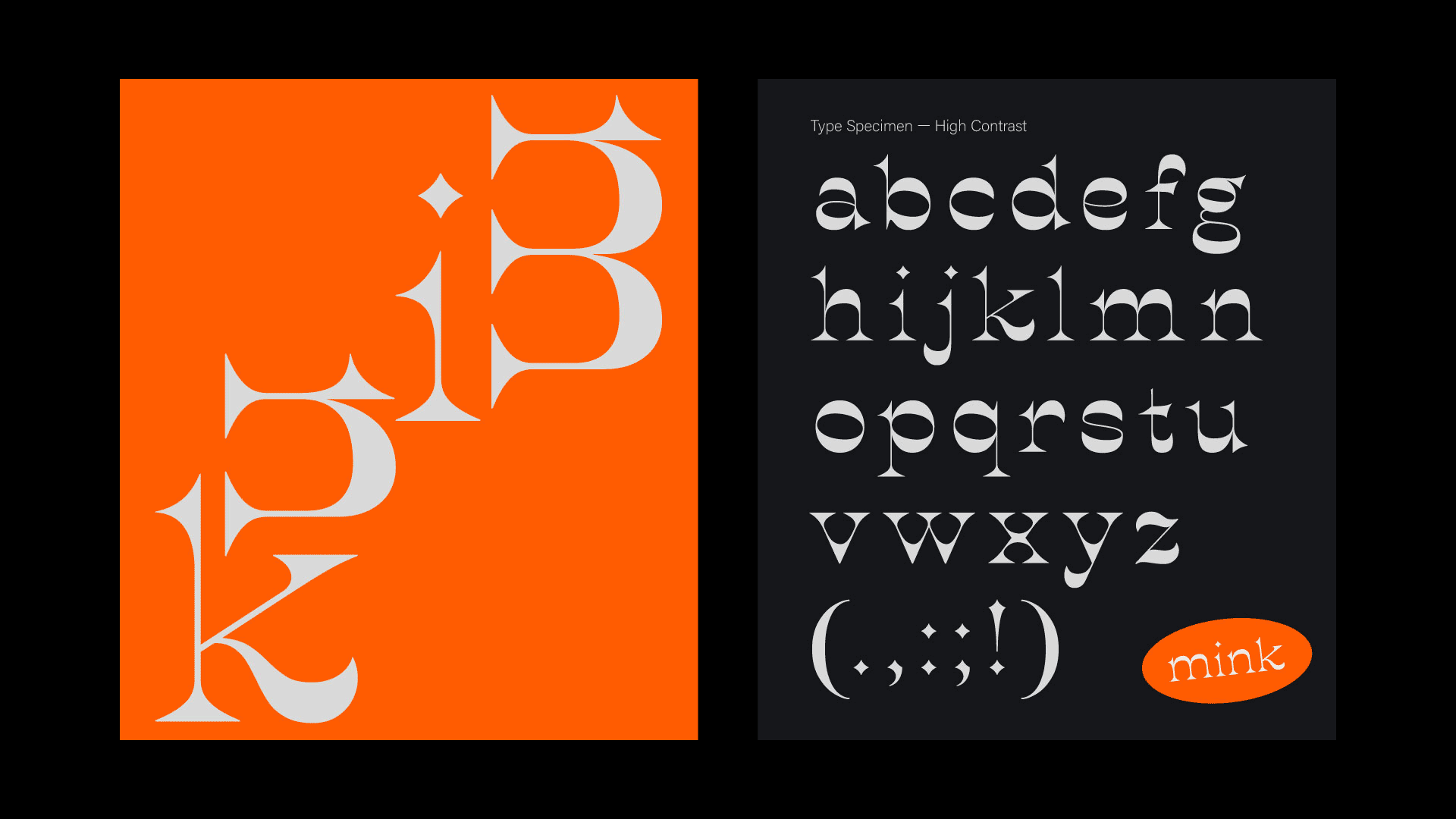 mink typeface specimen